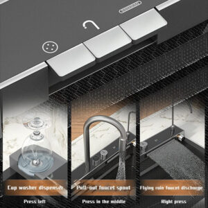 سینک ظرفشویی استیل توکار مدل پیانویی 3كليد