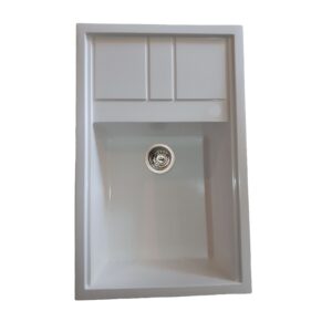 سینک گرانیتی توکار تیدومکث مدل سفید ساده