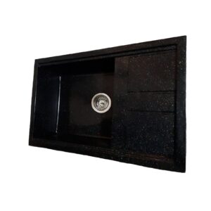 سینک گرانیتی توکار تیدومکث مدل مشکی اکلیلی