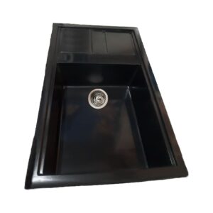 سینک گرانیتی توکار تیدومکث مدل مشکی ساده