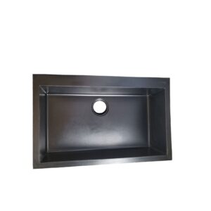 سینک گرانیتی توکار تیدومکث مدل  مشکی ساده( وانی بزرگ)
