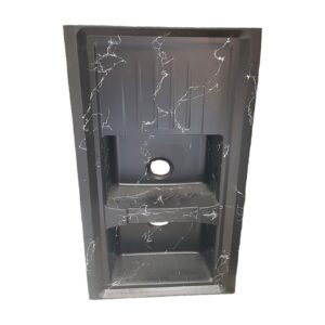 سینک گرانیتی روکار تیدومکث مدل مشکی رگه سفید