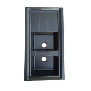 سینک گرانیتی روکار تیدومکث مدل مشکی ساده