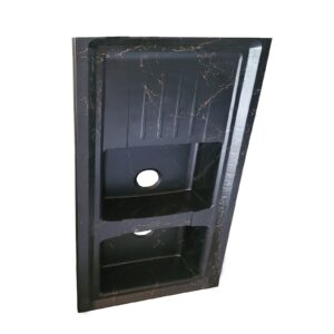 سینک گرانیتی روکار تیدومکث مدل مشکی رگه طلایی