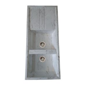 سینک گرانیتی توکار تیدومکث مدل سفید رگه طلا