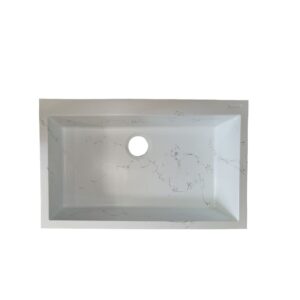 سینک گرانیتی توکار تیدومکث مدل سفید رگه طلایی(وانی بزرگ)