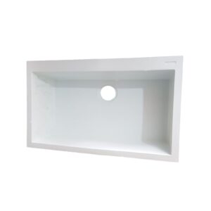 سینک گرانیتی توکار تیدومکث مدل سفید ساده(وانی بزرگ)