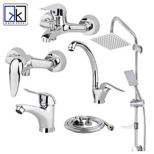 ست شیرالات شیرآلات بهداشتی و ساختمانی تیدومکث مدل اوج پلاس مجموعه 6 عددی