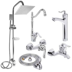 ست شیرآلات فراست پویا مدل قاجاری پایه بلند مجموعه 6 عددی