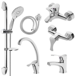 ست شیرآلات تیدومکث مدل آپرین کد 100 مجموعه ۶عددی