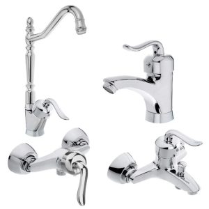 ست شیرآلات تیدومکث مدل هلنا کروم مجموعه 4عددی