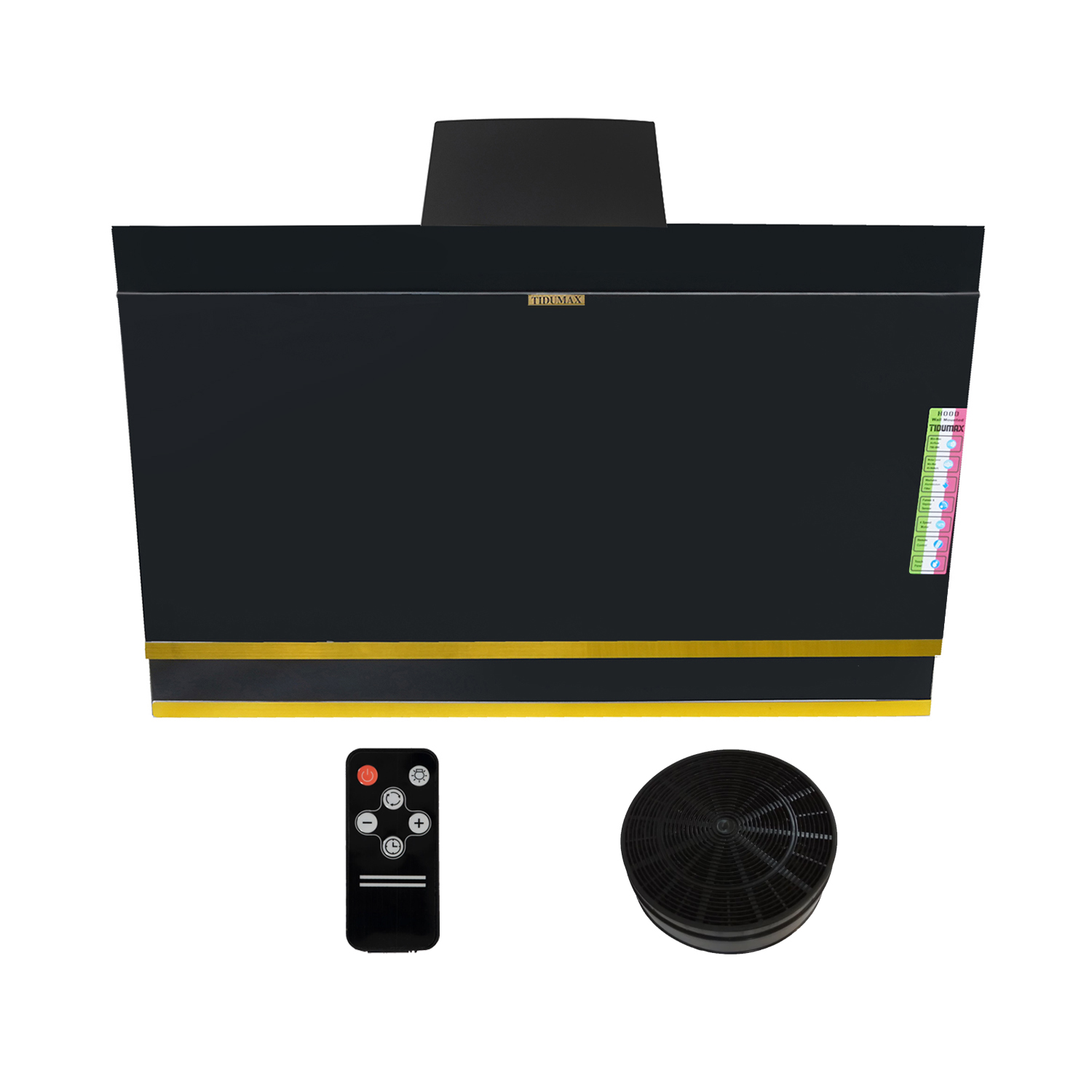 هود آشپزخانه مورب لمسی تیدومکث (Tidumax) مدل پارمیس طلایی
