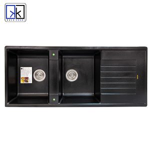 سینک ظرفشویی گرانیتی سولار مدل s33 مشکی مات